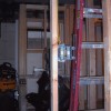 Electrical box and framing in home on Bradley Boulevard in Bethesda, MD.