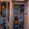 Framing for the utility room in home on Bradley Boulevard in Bethesda, MD.